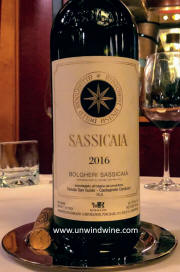 San Guido Sassicaia 2016 Label