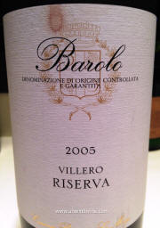 Franco Molino Barolo Villero Riserva 2005