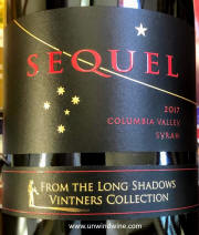 Long Shadows Columbia Valley Syrah 2017 label