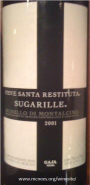 Gaja Sugarille Pieve Restituo 2001 
