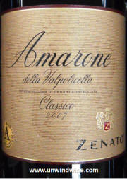 Zenato Amarone della Valpolcilla Classico 2007