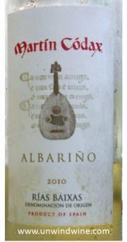 Martin Codax Albarino White Blend 2010