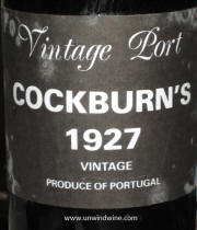 Cockburn's Vintage Port 1927