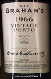 Graham's Vintage Port 1966 label