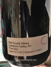 Michael Schwartz Home-vinted Lewisboro Valley New York Pinot Noir 2010