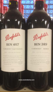 Penfolds Bin 389 Bin 407 2011