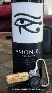 Ben Glaetzer Amon-Ra Barossa Shiraz 2005 - bottle, label, foil, cork