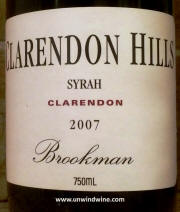 Clarendon Hills Brookman Shiraz 2007