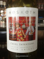 Hesketh Cruel Intentions Shiraz 2010