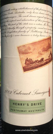 Henry's Drive Padthaway Cabernet Sauvignon 2002