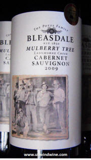 BleasdaleMulberry Tree Langhorne Creek Cabernet Sauvignon 2009