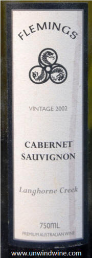 Flemings Langhorne Creek Cabernet Sauvignon 2002