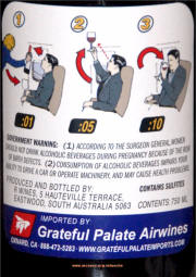 Boarding Pass South Australia Shiraz 2005 rear label 