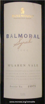 Rosemount Balmoral Syrah 2004