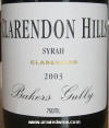 Clarendon Hills Bakers Gully Clarendon Shiraz 2003