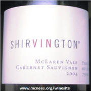 Shirvington McLaren Vale Cabernet 2004