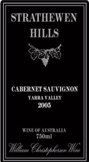 Strathewen Hills Yarra Valley Caberent Sauvignon 2005 Label