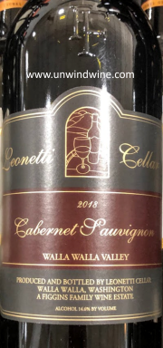 Leonetti Cellars Walla Walla Cabernet Sauvignon 2018