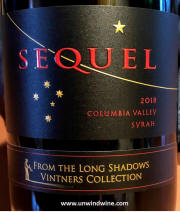 Long Shadows Columbia Valley Syrah 2018 label