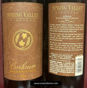 Spring Valley Vineyards Corkrum Walla Walla Valley Syrah 2018