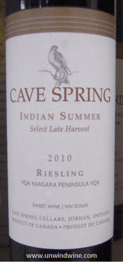Cave Spring Indian Summer Select Late Harvest Riesling 2010