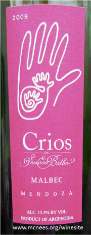 Susana Balbo Crios Mendoza Malbec 2008