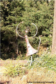 Lamborn Family Vineyards sun sculpture overlooking Pope Valley