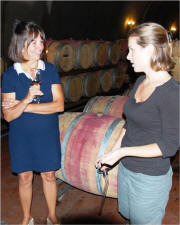 Linda & Kristina Dunn at Dunn Vineyards caves.